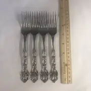 Oneida Community Chandelier Stainless Steel 4 Dinner Forks MINT!