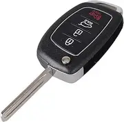 FLJKCT Car Key Shell 3/4 Buttons Flip Folding Remote Key Shell Case,for Hyundai Santa FE IX35 IX45 Accent I40