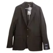 Haggar Hudson Blazer Slim Fit Stretch Machine Washable Black Jacket