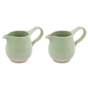 2PK Jamie Oliver Big Love Joy 650ml Stoneware Jug Water Pitcher Container Green
