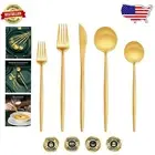 Matte Gold Silverware Set - 20-Piece Cutlery for Effortless Dining Style