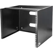 StarTech.com 8U Wall Mount Rack, 14in Deep, 19 inch Wall Mount Network Rack, Wall Mounting Patch Panel Bracket for Switch/IT Equ