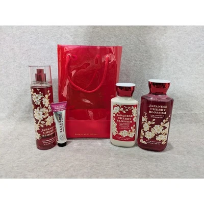 Bath & Body Works Japanese Cherry Blossom Set Mist Shower Gel Lotion Hand Cream