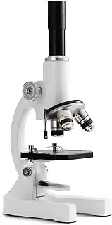 64X-2400X Monocular Optical Microscope Elementary School Children Science Experimental Biology Teaching Microscope (Color : White)