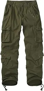 [XNMAYA] Women's Cargo Pants Quick Dry Casual Military Army Camo Combat Work Casual Pants with Pockets, Army Green, 6
