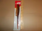Vtg New Ace Rat Tail Hair Salon Comb Tortoise Shell Flame Treated Plastic #AA034