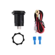 Dual USB Socket Outlet 2.1A & 2.1A With Digital Voltmeter Green LED5407