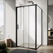 ELEGANT Corner 3 Panels Linkage Door Shower Screen With Fixed Panel 900x900x1900mm
