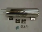 3x10" Polished Stainless Steel Radiator Overflow Catch Tank Street Rat Rod