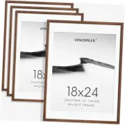 18x24 Poster Frame Set of 4 Natural Solid Photo Frames with 18X24,4P Walnut