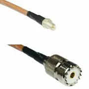USA-CA RG400 RP-SMA FEMALE to SO239 UHF Female Coaxial RF Pigtail Cable