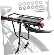 1 Set Bike Rear Rack with Mudguard Lightweight Cargo Carrier for Frames Enhanced Visibility for Quick Release Design