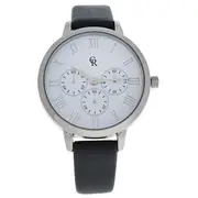 Charlotte Raffaelli CRB010 La Basic - Silver/Grey Leather Strap Watch by Charlotte Raffaelli for Women - 1 Pc Watch