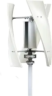 HUIZHITENGDA Vertical Low Noise Wind Turbine Kit,5500W 12V 24V 48V 220V Energy Generator W/Controller Windmill Wind Turbine Generator Kit for Home, Garden Lighting