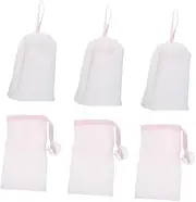 Baluue 6pcs Net Foaming Bag Soap Scrubber Pouch Foam Face Wash Bubbling Soap Saver Bag Soap Foaming Bag Exfoliating Soap Bag Soap Exfoliating Bag Shower Foaming Nets or