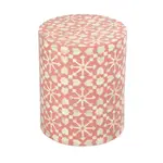 [OneWorld Collection] Adina Bone Inlay Side Table Peach/White