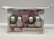 Crabtree & Evelyn Rose Water & Sweet Almond Travel Gift Set With Wash Bag