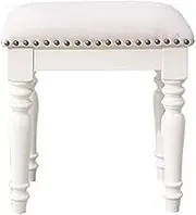 Footstool Dressing Table Makeup Makeup Vanity Padded Bench Rubber Wood Legs Piano Stool (Color Size: 40 x 30 x 45 cm)