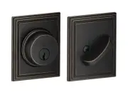 Schlage B60N CAM 716 Camelot Aged Bronze Decorative Keyed Deadbolt NEW