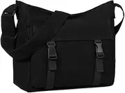 Canvas Messenger Bag, VASCHY Lightweight Large Casual Crossbody Shoulder Hobo Bag for Women Men Work/Travel/School