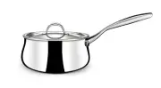 Stahl Stainless Steel Artisan Belly Saucepan & Lid, 16 cm, 1.6 L- Free Delivery