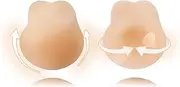 [mhinese] Bunny adhesive bra for women, reusable adhesive bra, push up invisible bra, strapless silicone self-adhesive bra, suitable for everyday use, swimwear.