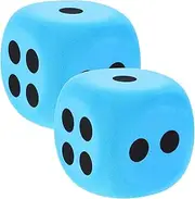 Kisangel 2pcs Eva Dice for Party Games Reusable Drinking Dice Prop Dices for Easy to Carry Tabletop Game Accessories for Family Gatherings and Events