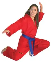 Elite Tae Kwon Do Uniform Gi V-Neck Adult & Child Sizes 000-8 - TKD Red