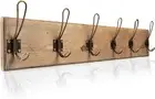 Decorative Barnwood Coat Rack with Mounting Hardware - Holds 30 lbs with 6 Hooks