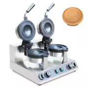 Ice Cream Burger Maker UFO Double Head Ice Cream Filling Waffle Maker 220V New