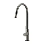 Piccola Round Pull Out Kitchen Mixer Tap - Dual Flow - PVD Shadow