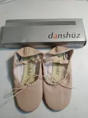 Danshuz Girl's Student Leather Ballet Shoe Pink Full Sole Leather 10.5 M #331