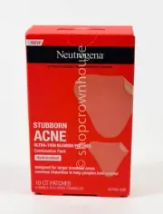 1 Neutrogena STUBBORN ACNE hydrocolloid 10 combo Ultra Thin Blemish Patches NIB