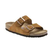 Unisex Birkenstock Arizona BS Slide Sandals - Mink Suede, Size EU 39/US L:8 M:6