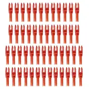 50Pcs Archery Arrows Nocks 4.2mm Clear Insert Arrow Nock Replacement Red
