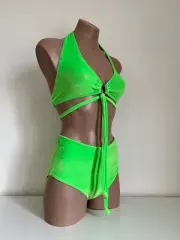 Schminke Velvet set polewear pole dance 5x ring halter top Pleasure bottoms