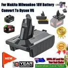 Adapter for Makita Milwaukee DeWalt 18V Battery Convert To Dyson V6 SV06 Series