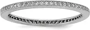 [JewelryWeb] 925 Sterling Silver and CZ Simulated Diamond Brilliant Embers Ring Size 6 Band Style-Ring for Women