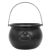 Halloween Witch Cauldron Flame Bucket Sweet Candy Holder Pot