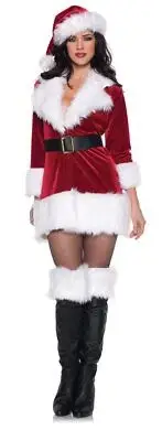 Secret Santa Miss Clause Sexy Woman's Costume Large 12-14