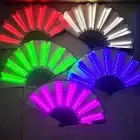 Glow in The Dark Luminous LED Folding Fan Glowing Hand Fan Atmosphere Prop
