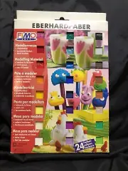 Eberhard Faber Soft Fimo Clay Lot Of 24 Colors Sculpting Crafting Artwork