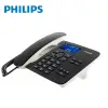 【Philips 飛利浦】時尚設計大螢幕有線電話 黑/白 CORD492