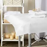ALFORDSON Disposable Bed Sheet, 50Pcs Massage Table Sheets in 200cm x 80cm, 1 Roll Breathable SMS Non-Woven SPA Massage Table Cover, Water & Oil Proof Bed Cover for SPA Tattoo Beauty Salon, White