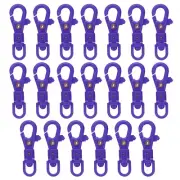 20 Pcs Plastic Lobster Claw Clasps Swivel Snap Hook Trigger Clip, Dark Purple