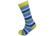 XTM Merino Stripe Pro-fit Kids Snow Socks Blue