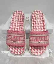 NIB Christian Dior DWAY Logo Dcross Dioract Dclub Evolution Sandal Slide 39.5