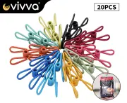 Vivva Stainless Steel Multipurpose Food Bag Peper Clips Mix Colours 20pcs