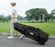 Golf Aviation Bag with Aircraft Consignment Belt Roller Skating Travel Bags, Cart Bags Hard Shell Anti Collision Design