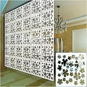 Hanging Room Divider, Semi-Privacy Space Partition, Wood Plastic Room Decorative Screen Panels, DIY Room Partition Separation Wall(White-A,40pcs)